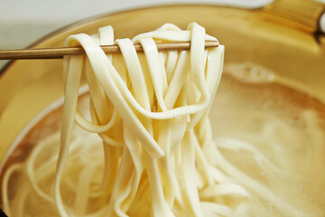 Poster - Rice noodles holding with chopsticks