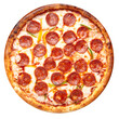 © Hihitetlin - Isolated fresh pepperoni pizza with salami on white background