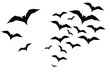 Set of black and white bats for Halloween 