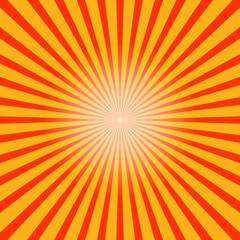 Wall Mural - Starburst, sunburst background. Vintage abstract template with yellow sunrays eps 10