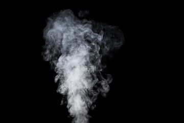 White vapor, smoke on a black background to add to your pictures. Perfect smoke, steam, fragrance, incense for your photos. Create mystical Halloween photos. Abstract background, design element