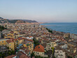 © AmazingAerialAgency - Aerial view of Salerno skyline along the Mediterranean Sea during a beautiful day, Salerno, Italy.