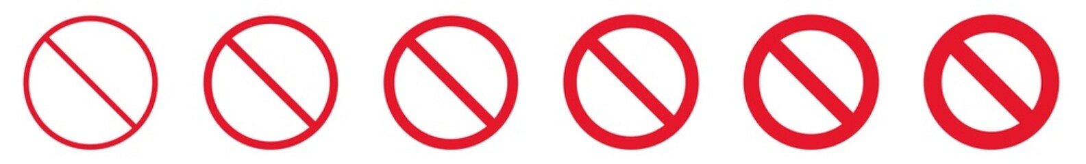 Wall Mural - prohibition sign icon forbidden sign set | prohibition signs icon forbidden vector illustration logo