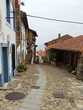 Cozy view of traditional cobblestone street