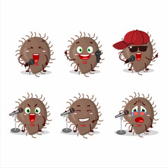 Sticker - A Cute Cartoon design concept of coronaviridae singing a famous song