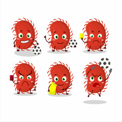 Poster - Picornaviridae cartoon character working as a Football referee