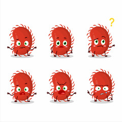 Sticker - Cartoon character of picornaviridae with what expression