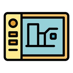 Website redesign icon. Outline website redesign vector icon color flat isolated