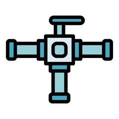 Wall Mural - Pool tap icon. Outline pool tap vector icon color flat isolated