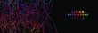 © Arisha - Colorful chaotic lines background. Hand drawn lines. Tangled chaotic pattern. Vector illustration.