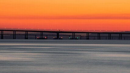 Wall Mural - pier at dusk