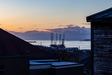 Wall Mural - sunset over the river