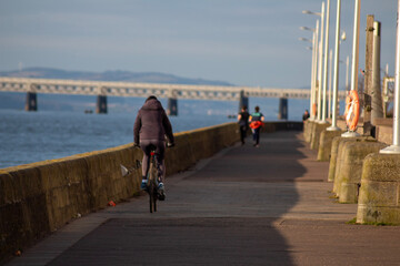 Wall Mural - walking on the pier