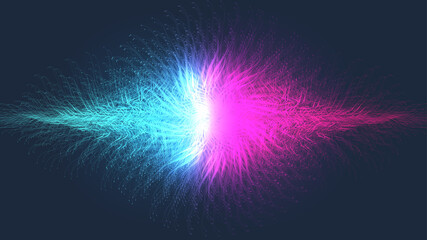 Sticker - quantum computer technology banner design template concept. deep learning artificial intelligence. b