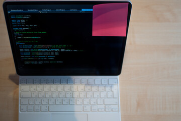 Wall Mural - it's time to learn programming languages, call to action, concept.