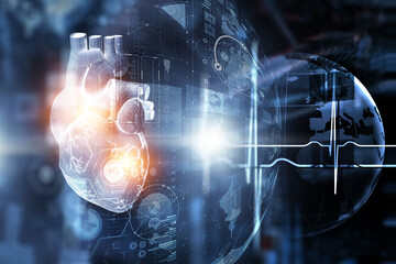Wall Mural - moderm medicine. cardiology . mixed media
