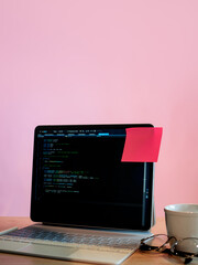 Wall Mural - it's time to learn programming languages, call to action, concept.