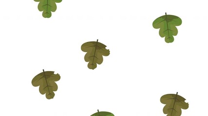 Sticker - autumn season leaves animation