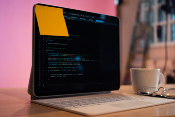Wall Mural - it's time to learn programming languages, call to action, concept.