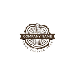 Wall Mural - wooden classic luxurious mature logo design