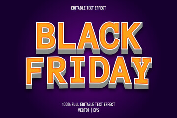 Wall Mural - Black friday editable text effect comic style orange color