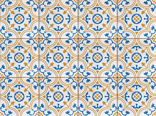 Antique Peranakan tile Flooring Sino Portuguese Building in Phuket Old Town.