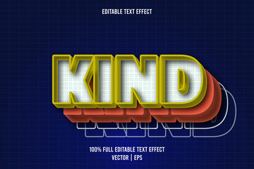 Kind editable text effect retro style