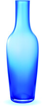 Dark Blue Glass Bottle. Vector EPS-10
