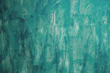 Turquoise Stucco Wall Grungy Backdrop