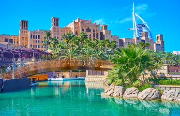 Wall Mural - Traditional Arabic architecture of Souk Madinat Jumeirah market complex,  Dubai, UAE