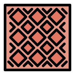 Wall Mural - Paving icon. Outline paving vector icon color flat isolated