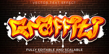 Graffiti Text Effect, Editable Spray And Street Text Style.
