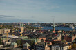 The view of the center of Stockholm and ints historical part - Gamla Stan from above. Shot from the tower of City Hall