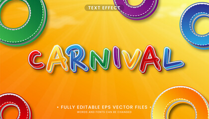 Carnival editable text effect