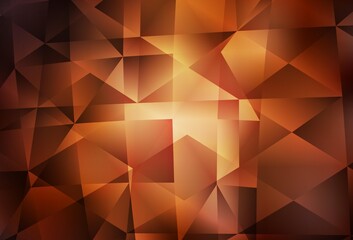  Dark Orange vector gradient triangles pattern.