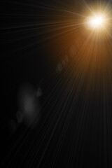Wall Mural - lights effects isolated on black backgrounds