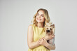 © SHOTPRIME STUDIO - blonde fashionable purebred dog cropped view fashion