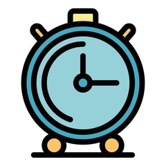 Wall Mural - Timer icon. Outline timer vector icon color flat isolated