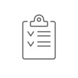 © motorama - Checklist or clipboard line outline icon