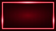 © Artzi - Square rectangle picture frame with red neon