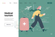 © grivina - Medical tourism - medical insurance web template. Modern flat vector