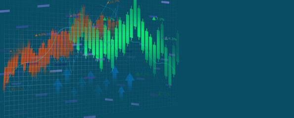 Canvas Print - financial chart, research and analytics concept