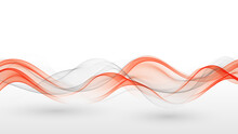 Abstract Background, Gray And Red Wavy Lines For Brochure, Website, Flyer Design.