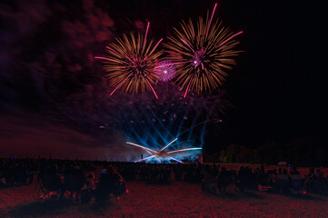 fireworks over the river