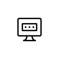 Computer log in icon type password single icon graphic design vector