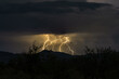 Monsoon storm over the mountains in Arizona