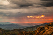 Sunset and Monsoon storms over Tucson AZ from Mt. Lemmon, Catalina Highway