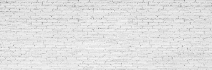 Poster - horizontal white brick wall for pattern and background