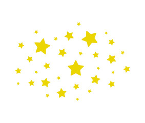 Wall Mural - cloud of stars. sparkles stars isolated on white background. vector illustration