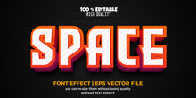 Editable Text Effect In Space Style